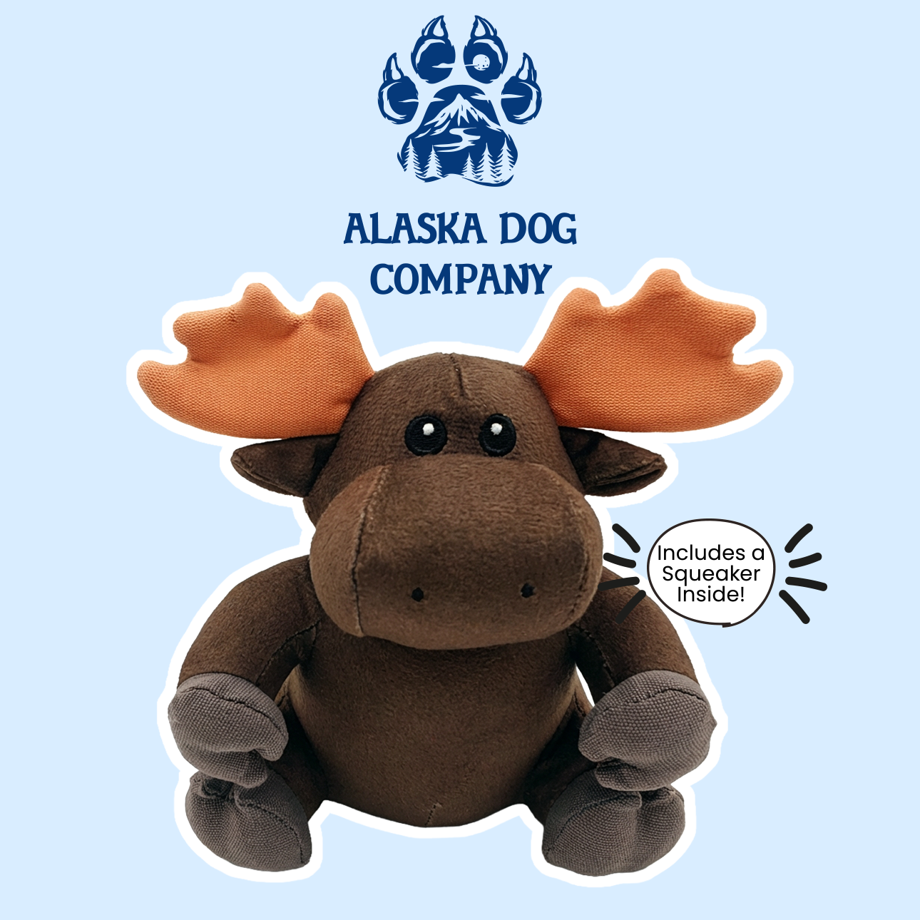 Alaska Dog Company Moose Plush Dog Toy