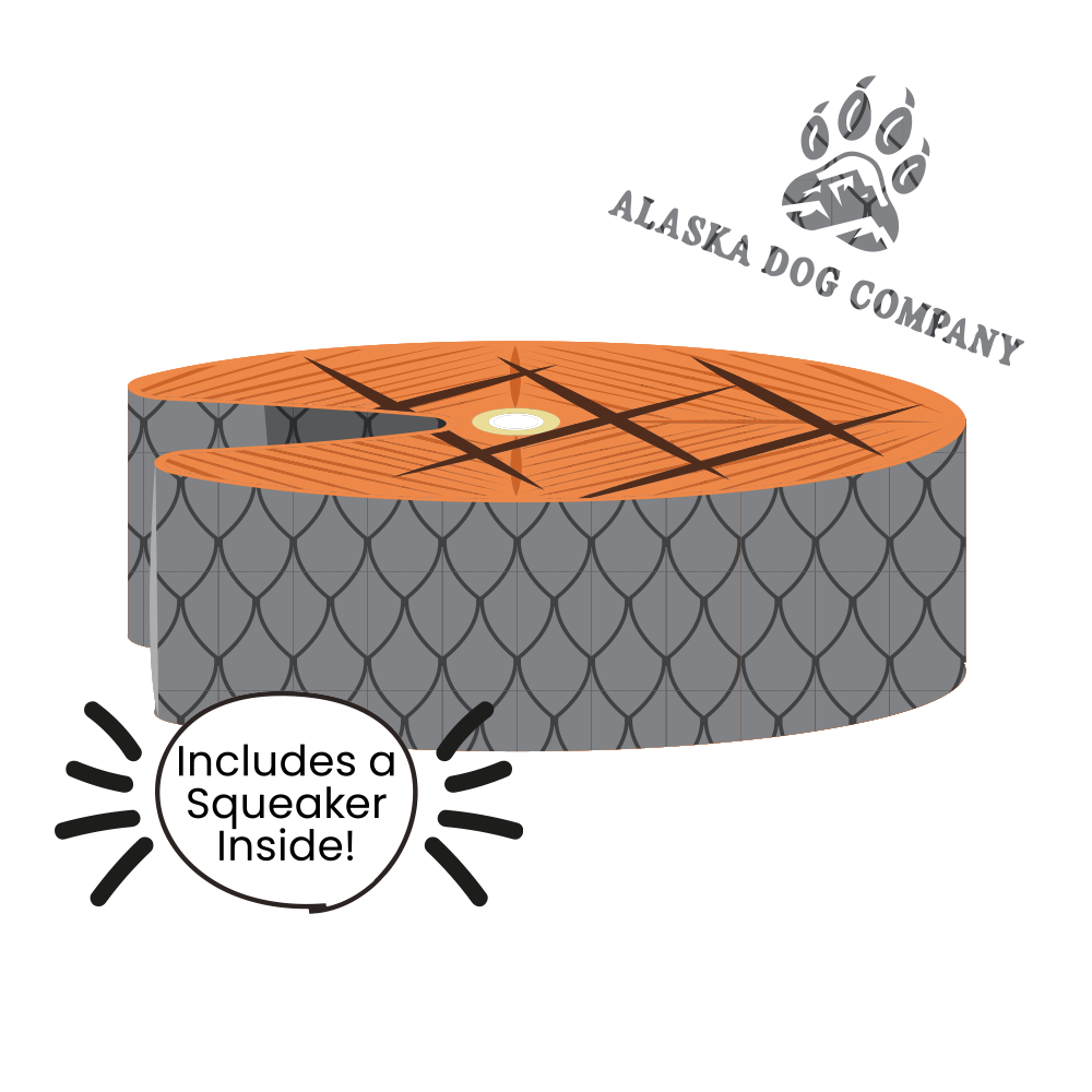 Alaska Dog Company Salmon Steak Plush Dog Toy